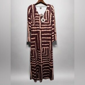 NWT Women’s Bohemian Style Casual Maxi Beach Dress Multi Color Size M